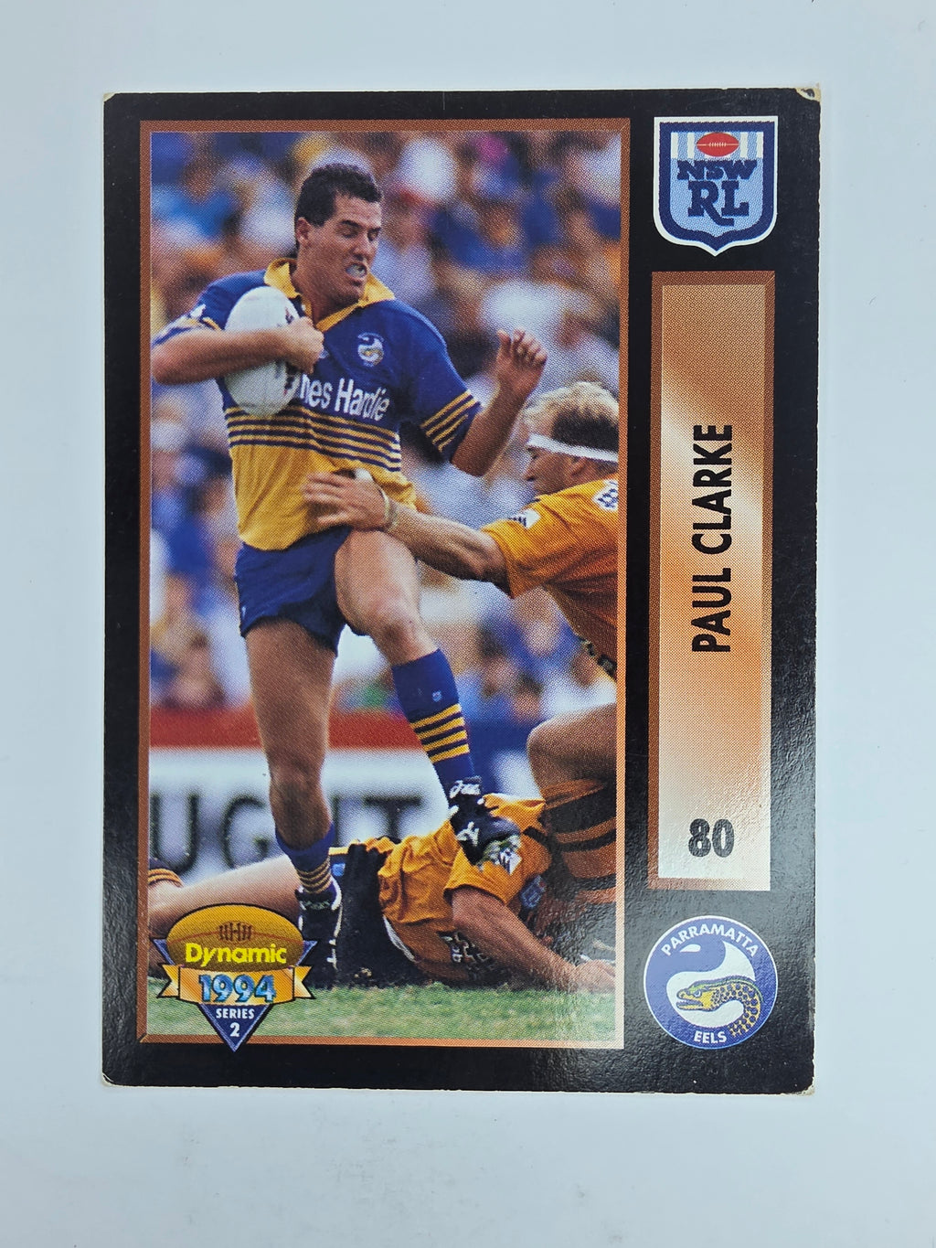 1994 Dynamic Series 2 Base Card #80 Paul Clarke Parramatta Eels