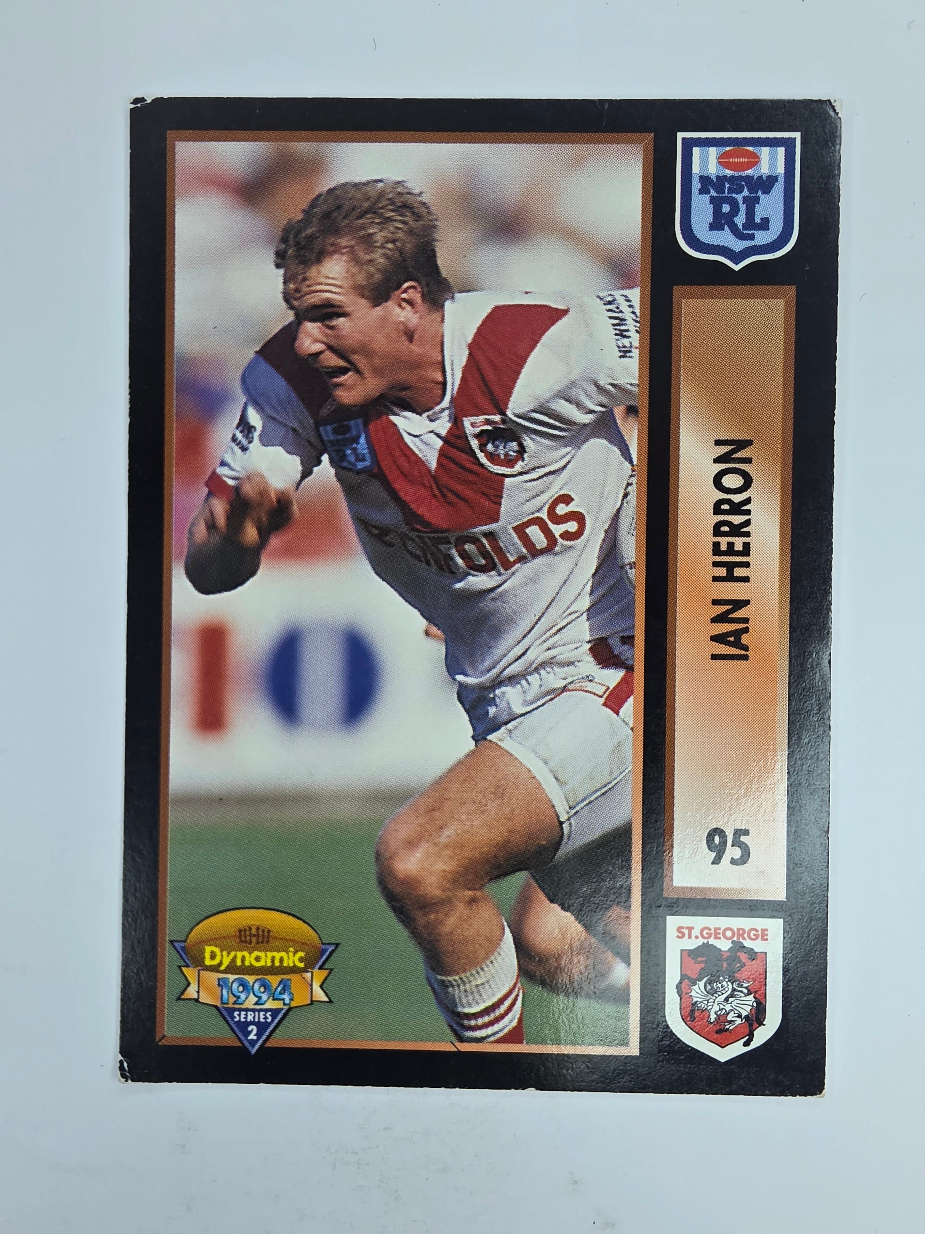 1994 Dynamic Series 2 Base Card #95 Ian Herron St George Dragons
