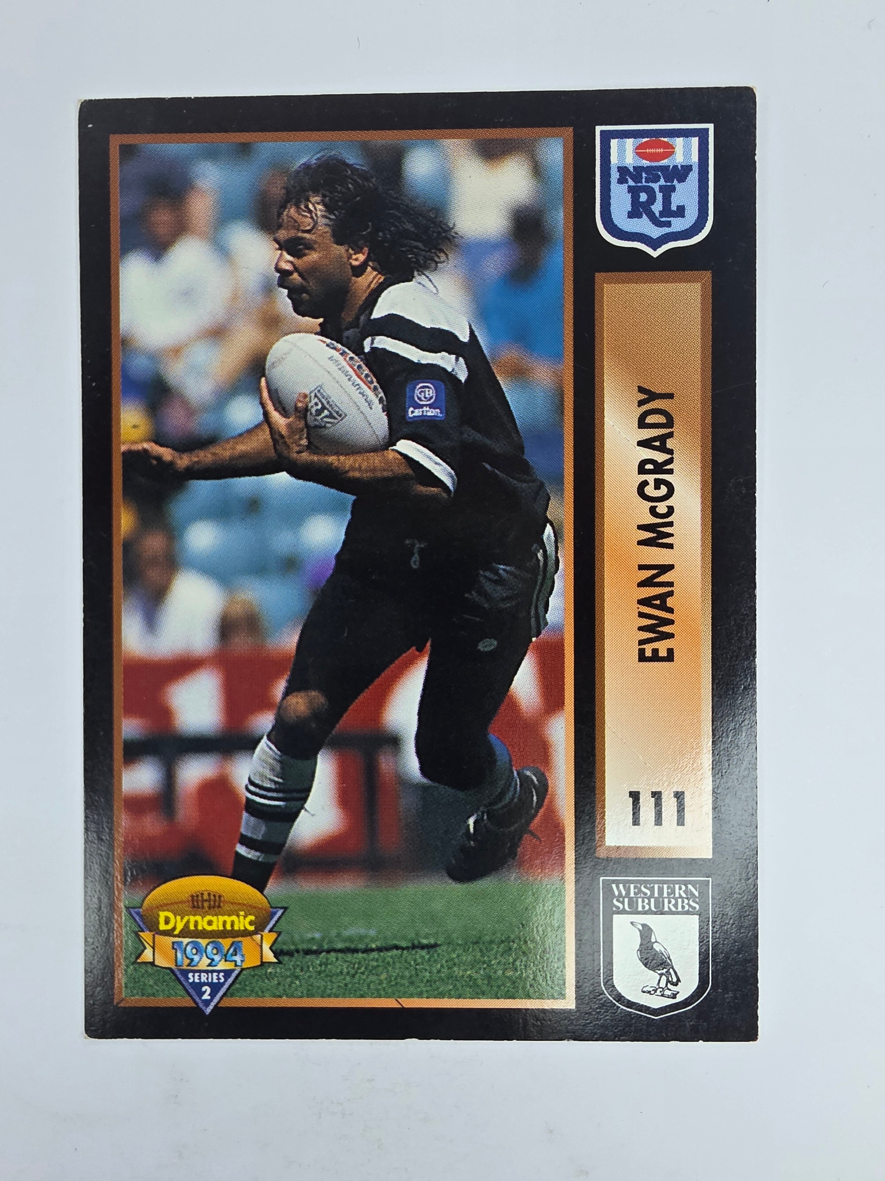1994 Dynamic Series 2 Base Card #111 Ewen McGrady Western Suburbs Magpies