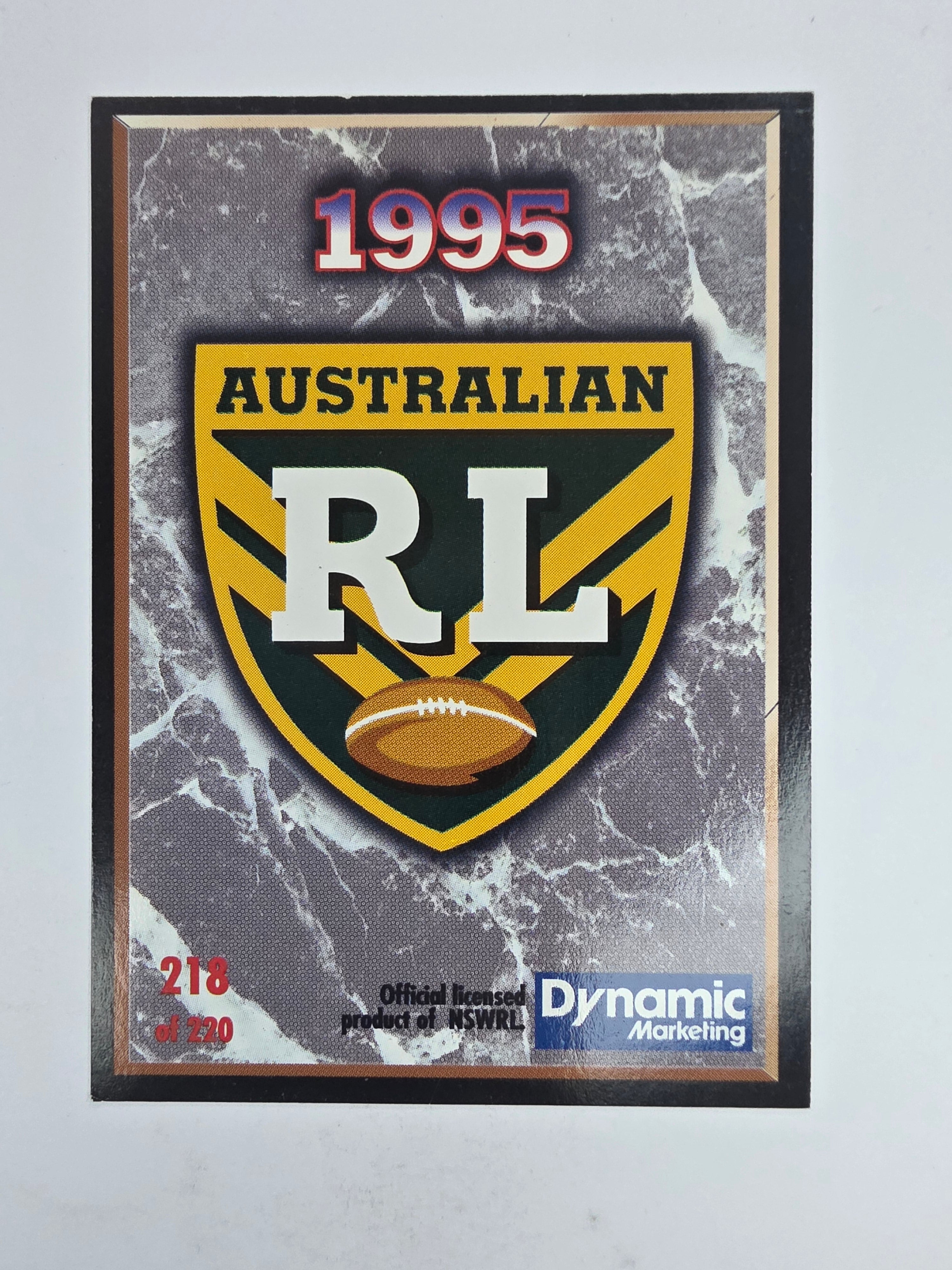 1994 Dynamic Series 2 Base Card #218 NSWRL ARL Logo