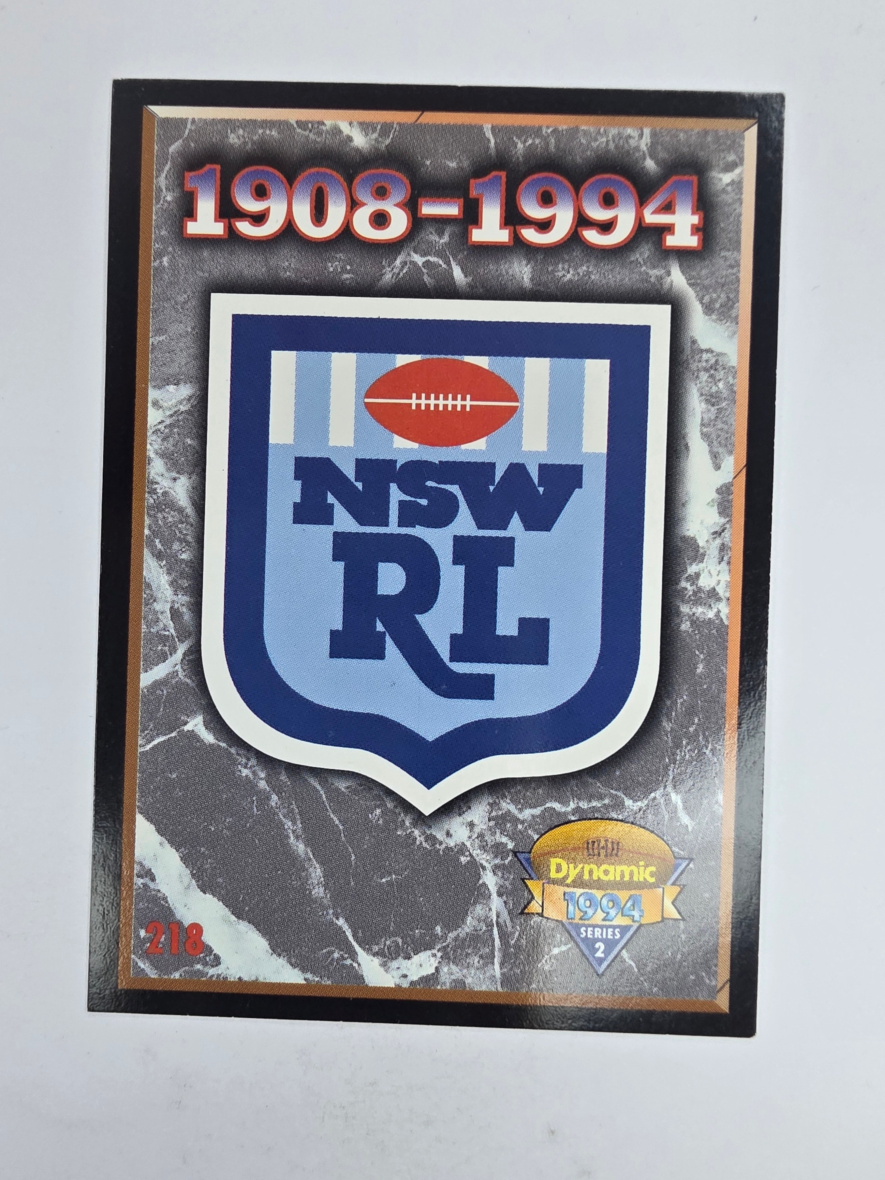 1994 Dynamic Series 2 Base Card #218 NSWRL ARL Logo