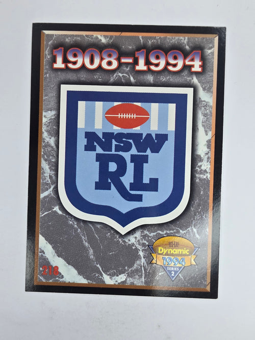 1994 Dynamic Series 2 Base Card #218 NSWRL ARL Logo