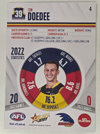 AFL 2023 Footy Stars Base Card #004 Tom Doedee Adelaide Crows