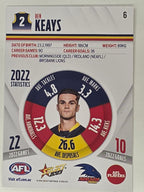AFL 2023 Footy Stars Base Card #006 Ben Keays Adelaide Crows