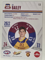 AFL 2023 Footy Stars Base Card #013 Zac Bailey Brisbane Lions
