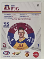 AFL 2023 Footy Stars Base Card #017 Jarryd Lyons Brisbane Lions