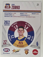 AFL 2023 Footy Stars Base Card #021 Dayne Zorko Brisbane Lions