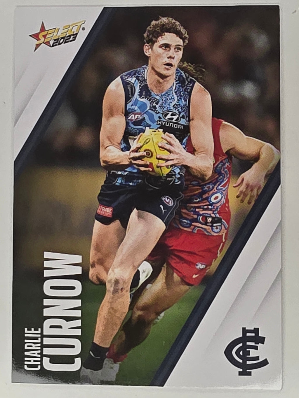 AFL 2023 Footy Stars Base Card #024 Charlie Curnow Carlton Blues