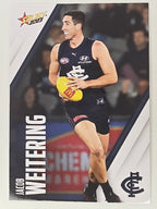 AFL 2023 Footy Stars Base Card #031 Jacob Weitering Carlton Blues