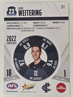 AFL 2023 Footy Stars Base Card #031 Jacob Weitering Carlton Blues