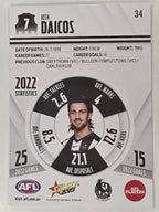 AFL 2023 Footy Stars Base Card #034 Josh Daicos Collingwood Magpies