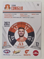 AFL 2023 Footy Stars Base Card #072 Stephen Coniglio GWS Giants