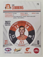 AFL 2023 Footy Stars Base Card #073 Isaac Cumming GWS Giants