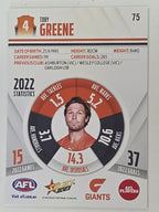 AFL 2023 Footy Stars Base Card #075 Toby Greene GWS Giants