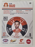 AFL 2023 Footy Stars Base Card #080 Callan Ward GWS Giants