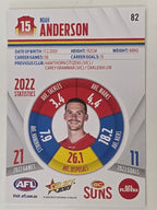 AFL 2023 Footy Stars Base Card #082 Noah Anderson Gold Coast Suns