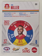 AFL 2023 Footy Stars Base Card #088 Touk Miller Gold Coast Suns