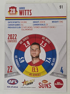 AFL 2023 Footy Stars Base Card #091 Jarrod Witts Gold Coast Suns