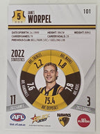 AFL 2023 Footy Stars Base Card #101 James Worpel Hawthorn Hawks