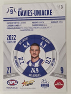 AFL 2023 Footy Stars Base Card #113 Luke Davies-Uniacke North Melbourne Kangaroos