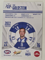 AFL 2023 Footy Stars Base Card #114 Todd Goldstein North Melbourne Kangaroos
