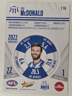 AFL 2023 Footy Stars Base Card #116 Luke McDonald North Melbourne Kangaroos
