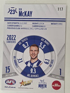 AFL 2023 Footy Stars Base Card #117 Ben McKay North Melbourne Kangaroos