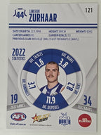 AFL 2023 Footy Stars Base Card #121 Cameron Zurhaar North Melbourne Kangaroos