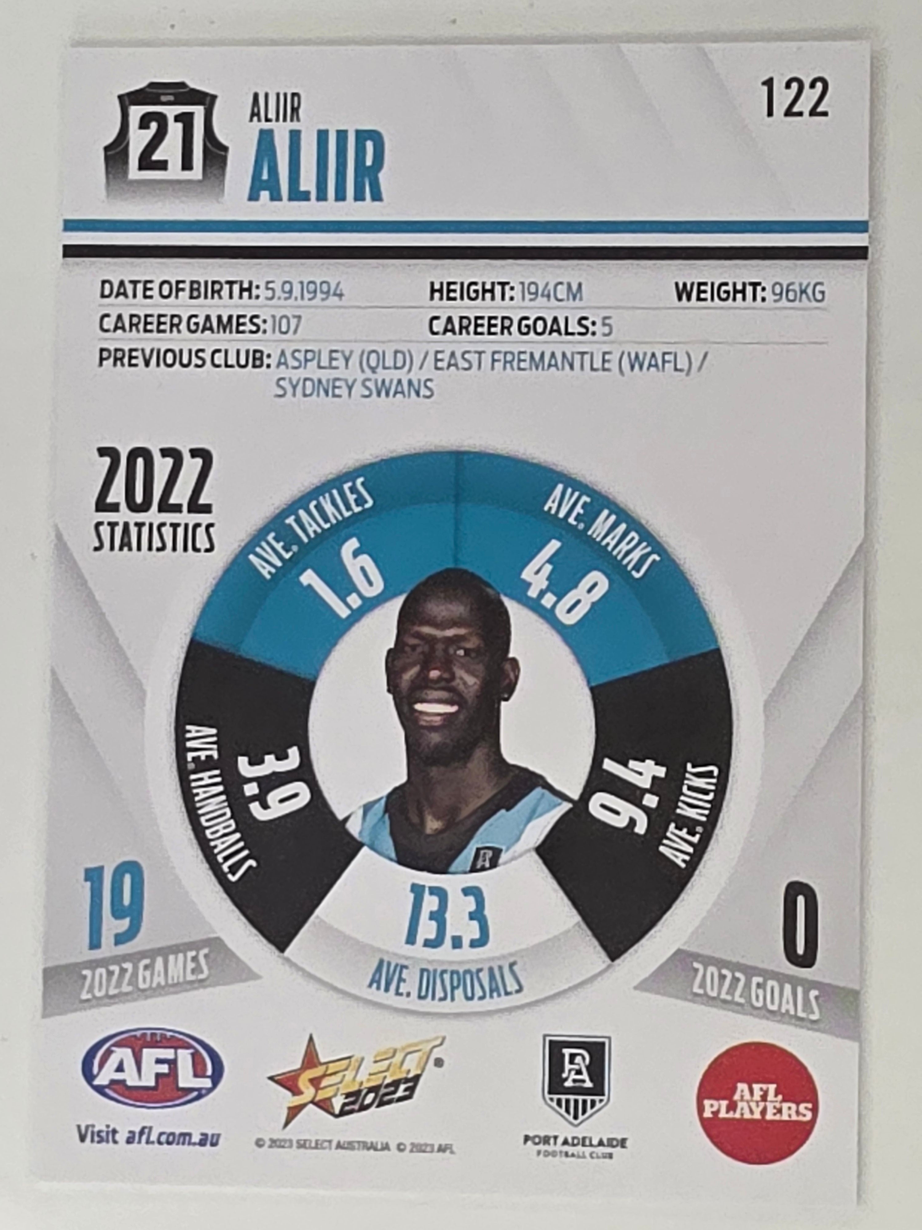 AFL 2023 Footy Stars Base Card #122 Aliir Aliir Port Adelaide Power