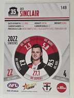 AFL 2023 Footy Stars Base Card #149 Jack Sinclair St Kilda Saints