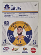 AFL 2023 Footy Stars Base Card #162 Jack Darling West Coast Eagles