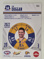 AFL 2023 Footy Stars Base Card #163 Liam Duggan West Coast Eagles