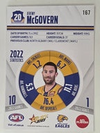 AFL 2023 Footy Stars Base Card #167 Jeremy McGovern West Coast Eagles
