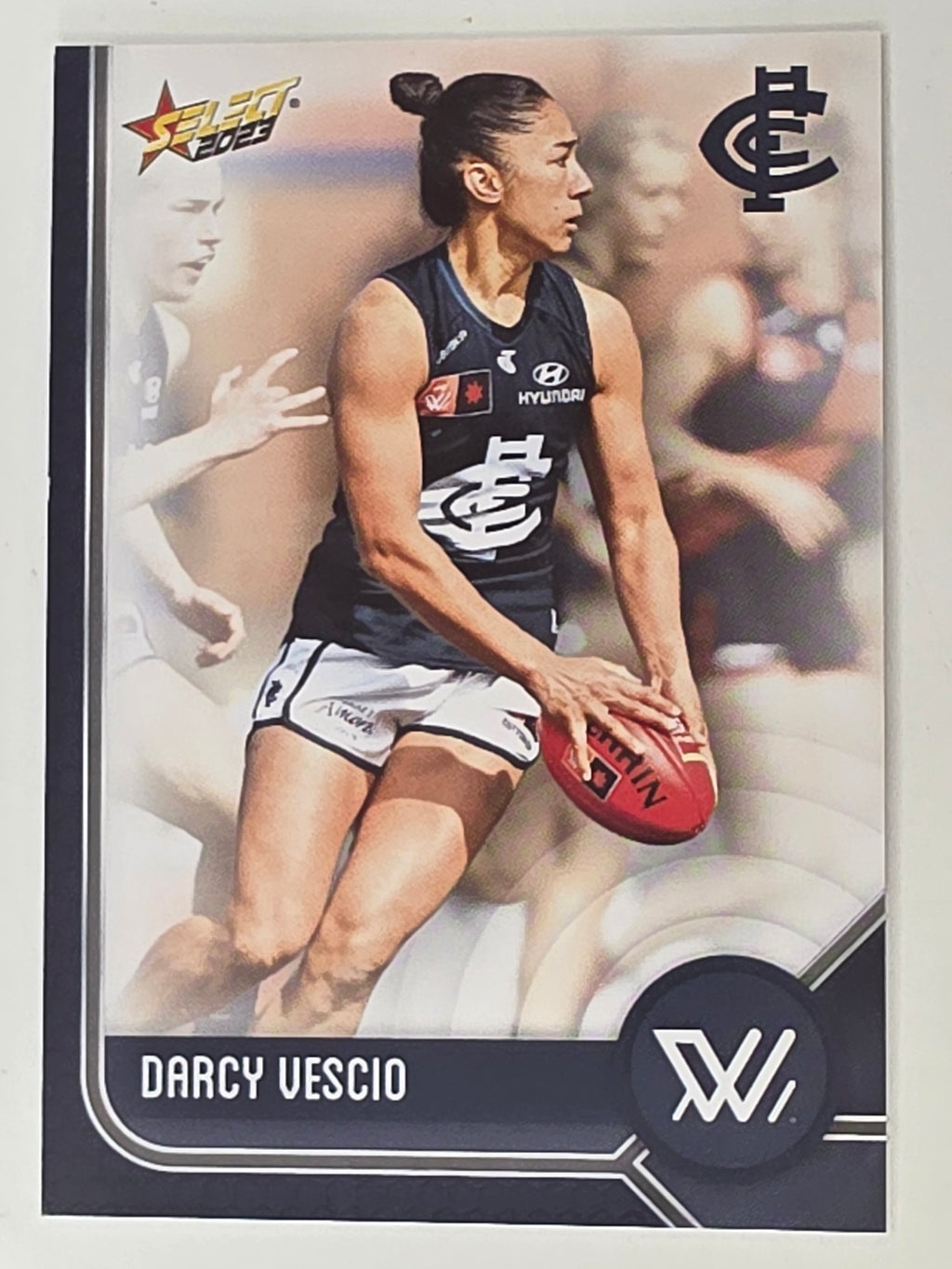 AFL 2023 Footy Stars Base Card #190 Darcy Vescio Carlton Blues AFLW