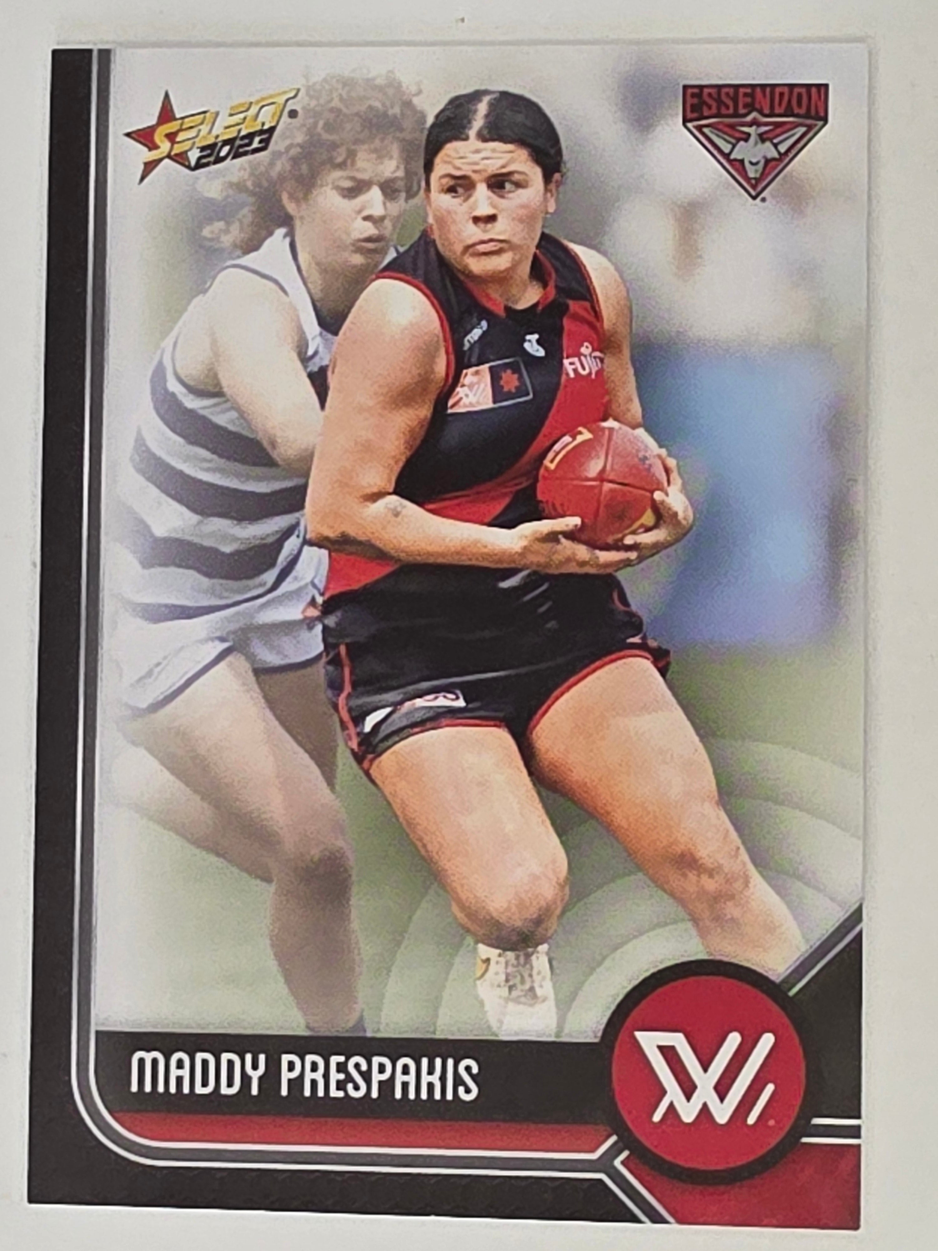 AFL 2023 Footy Stars Base Card #195 Madison Prespakis Essendon Bombers AFLW