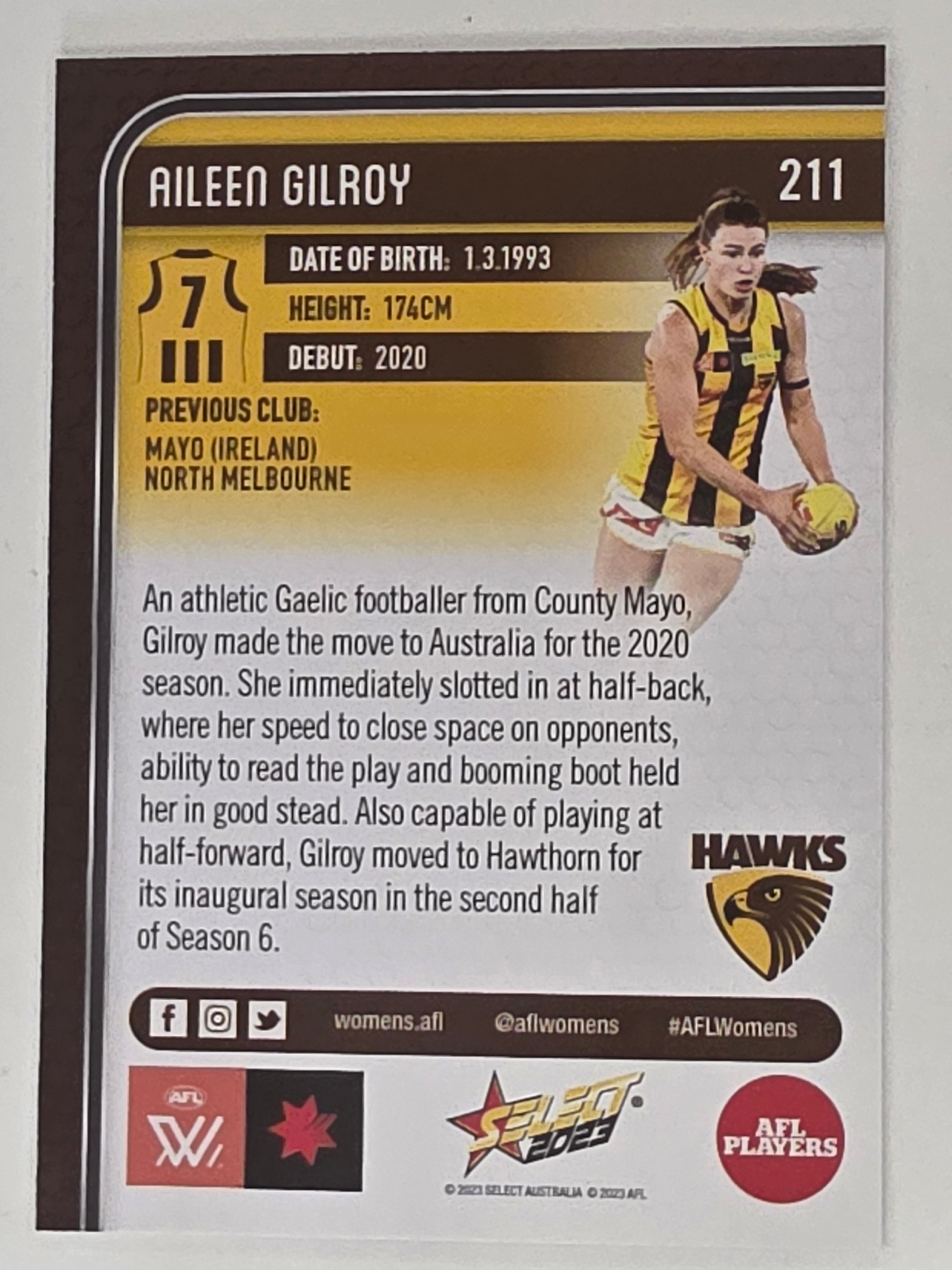 AFL 2023 Footy Stars Base Card #211 Aileen Gilroy Hawthorn Hawks AFLW