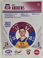 AFL 2023 Footy Stars Parallel Colour Spots #012 Harris Andrews Brisbane Lions