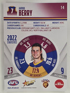 AFL 2023 Footy Stars Parallel Colour Spots #014 Jarrod Berry Brisbane Lions