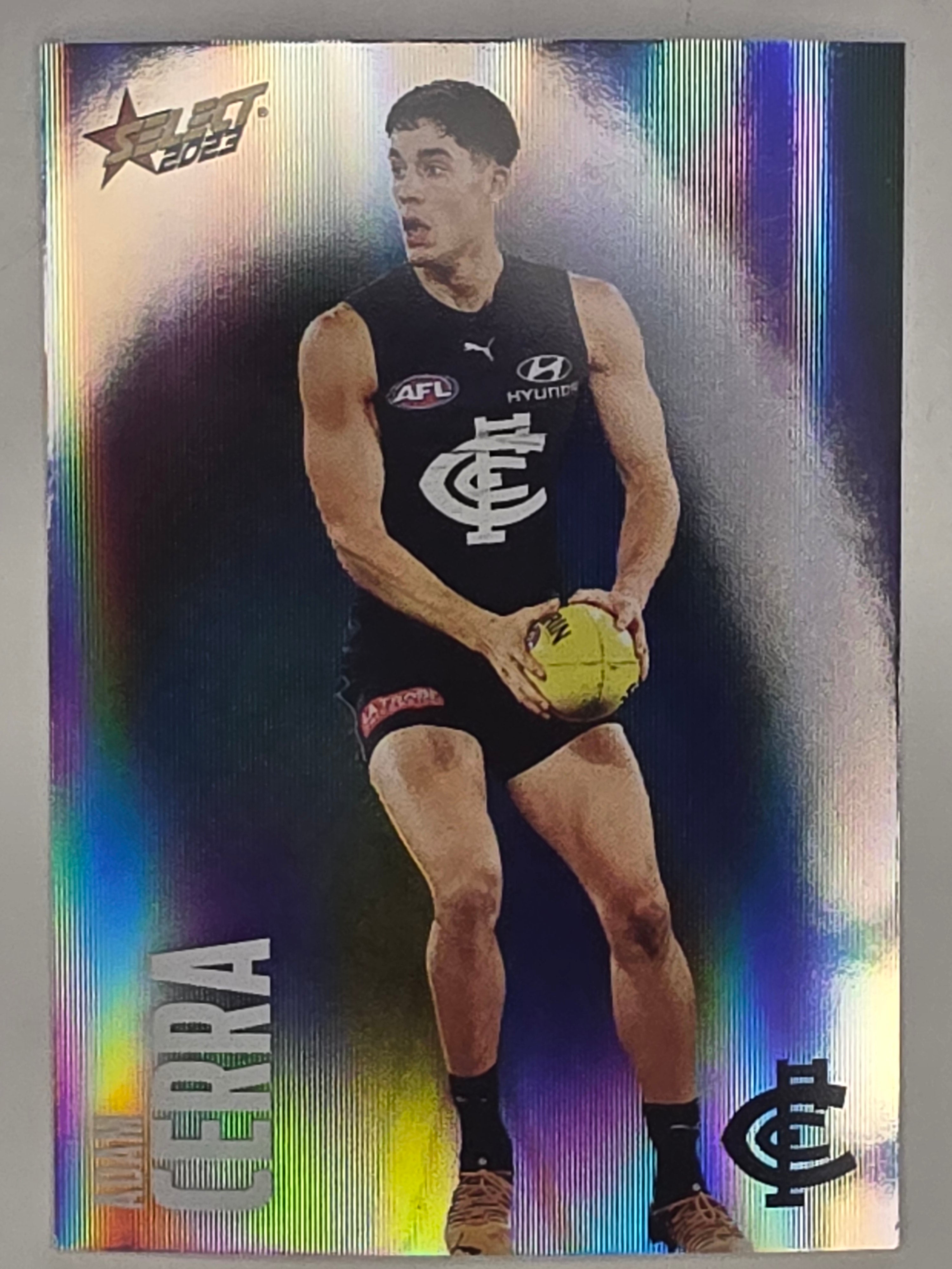 AFL 2023 Footy Stars Parallel Colour Spots #022 Adam Cerra Carlton Blues