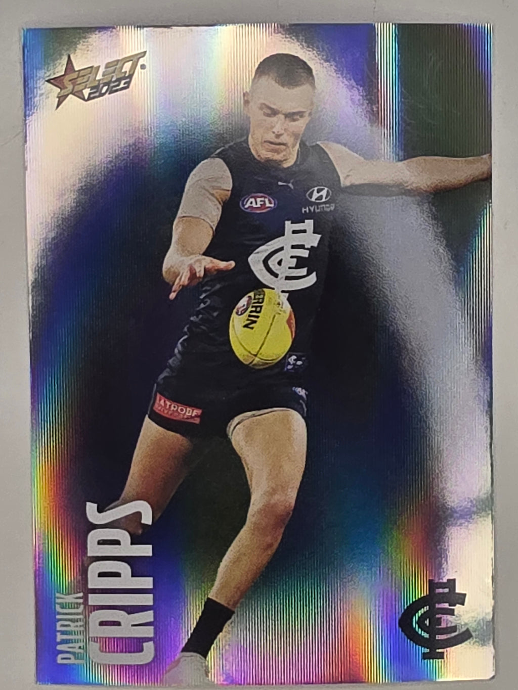 AFL 2023 Footy Stars Parallel Colour Spots #023 Patrick Cripps Carlton Blues