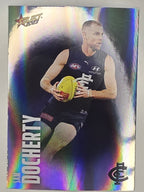 AFL 2023 Footy Stars Parallel Colour Spots #025 Sam Docherty Carlton Blues