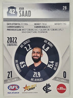 AFL 2023 Footy Stars Parallel Colour Spots #028 Adam Saad Carlton Blues