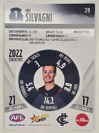 AFL 2023 Footy Stars Parallel Colour Spots #029 Jack Silvagni Carlton Blues