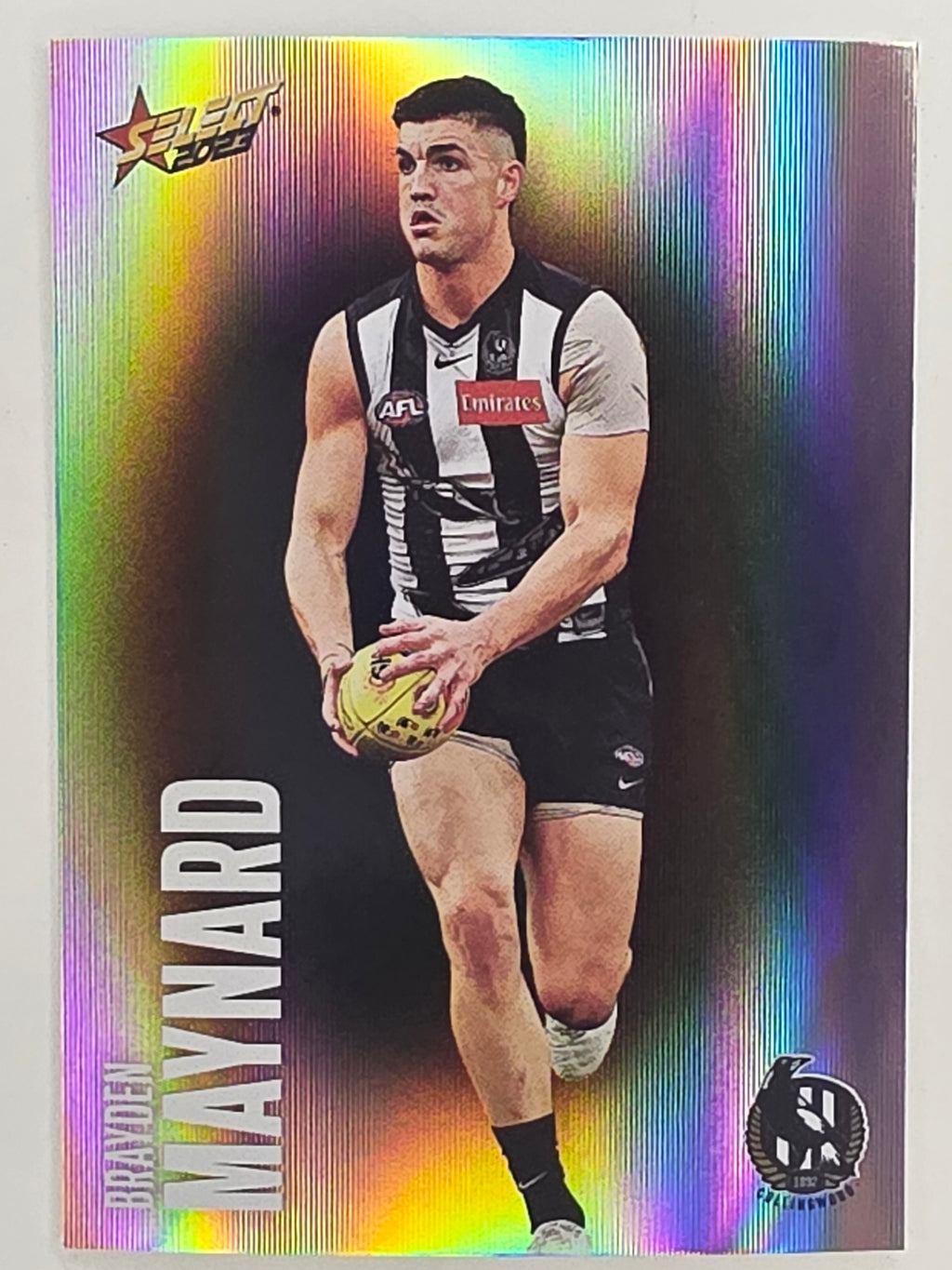 AFL 2023 Footy Stars Parallel Colour Spots #038 Brayden Maynard Collingwood Magpies