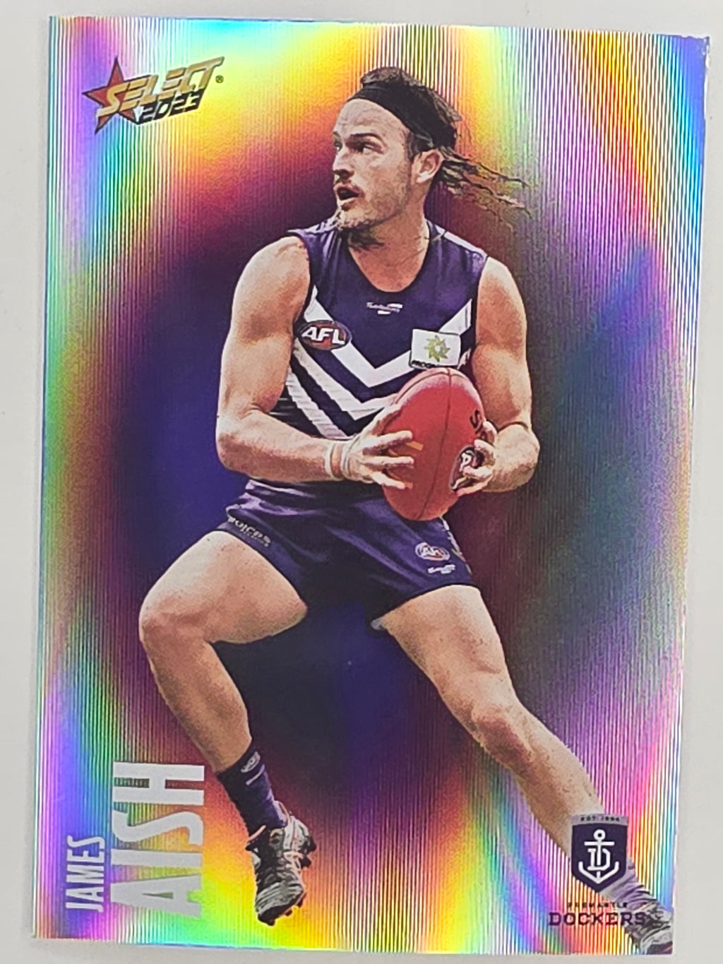 AFL 2023 Footy Stars Parallel Colour Spots #052 James Aish Fremantle Dockers