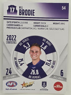 AFL 2023 Footy Stars Parallel Colour Spots #054 Will Brodie Fremantle Dockers