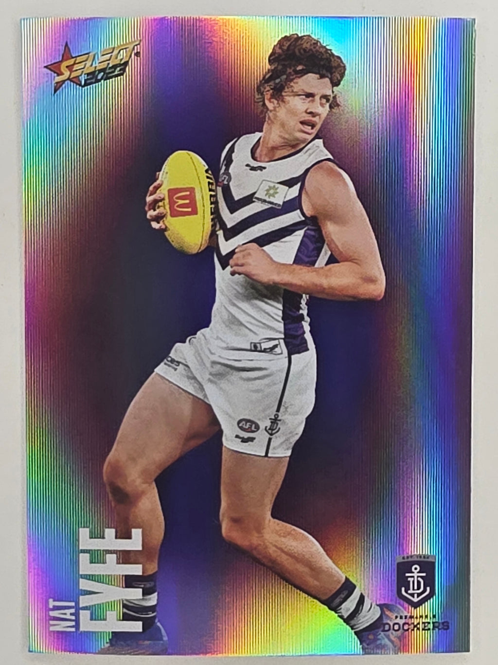 AFL 2023 Footy Stars Parallel Colour Spots #056 Nat Fyfe Fremantle Dockers