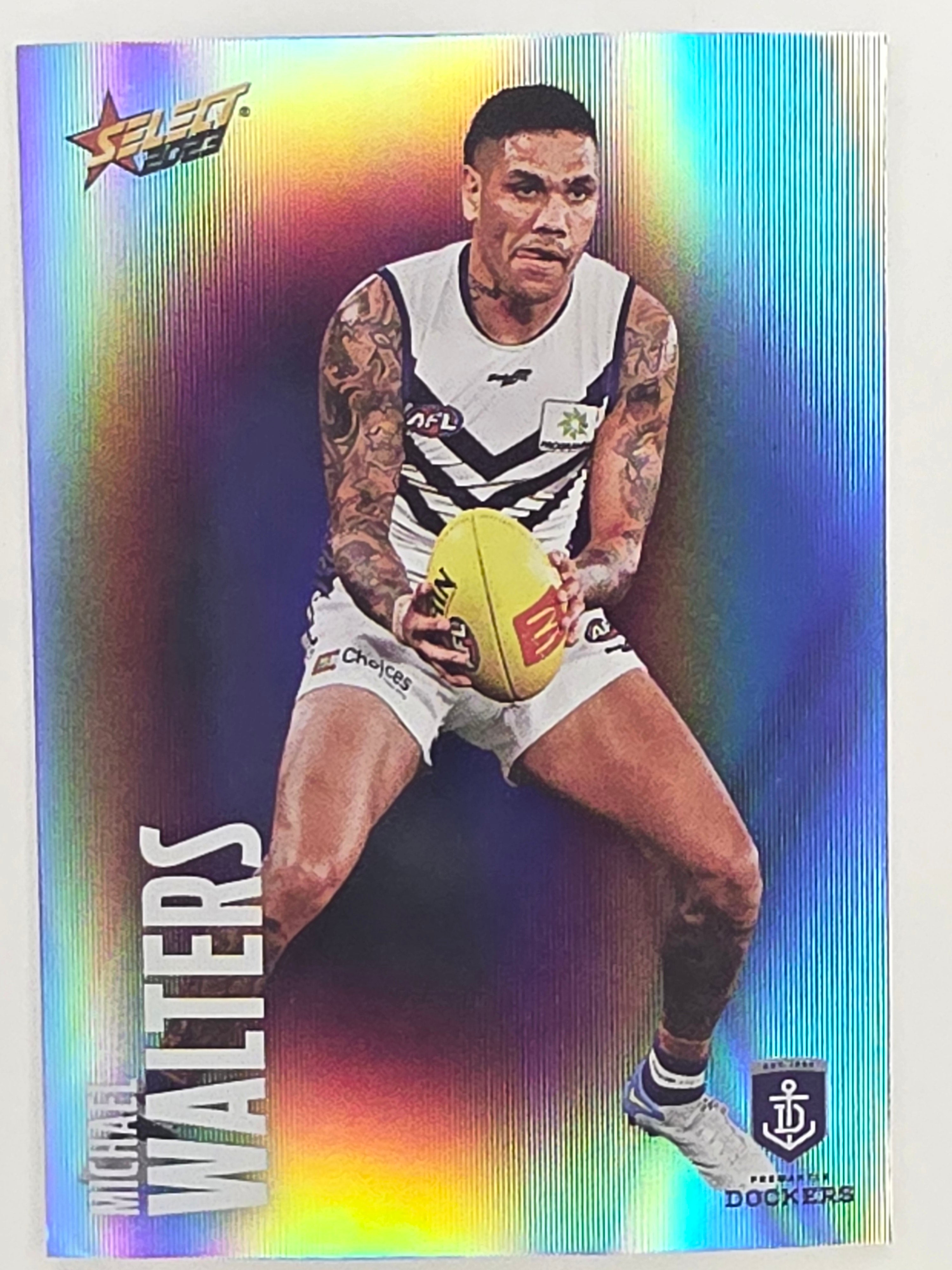 AFL 2023 Footy Stars Parallel Colour Spots #060 Michael Walters Fremantle Dockers