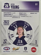 AFL 2023 Footy Stars Parallel Colour Spots #061 Hayden Young Fremantle Dockers