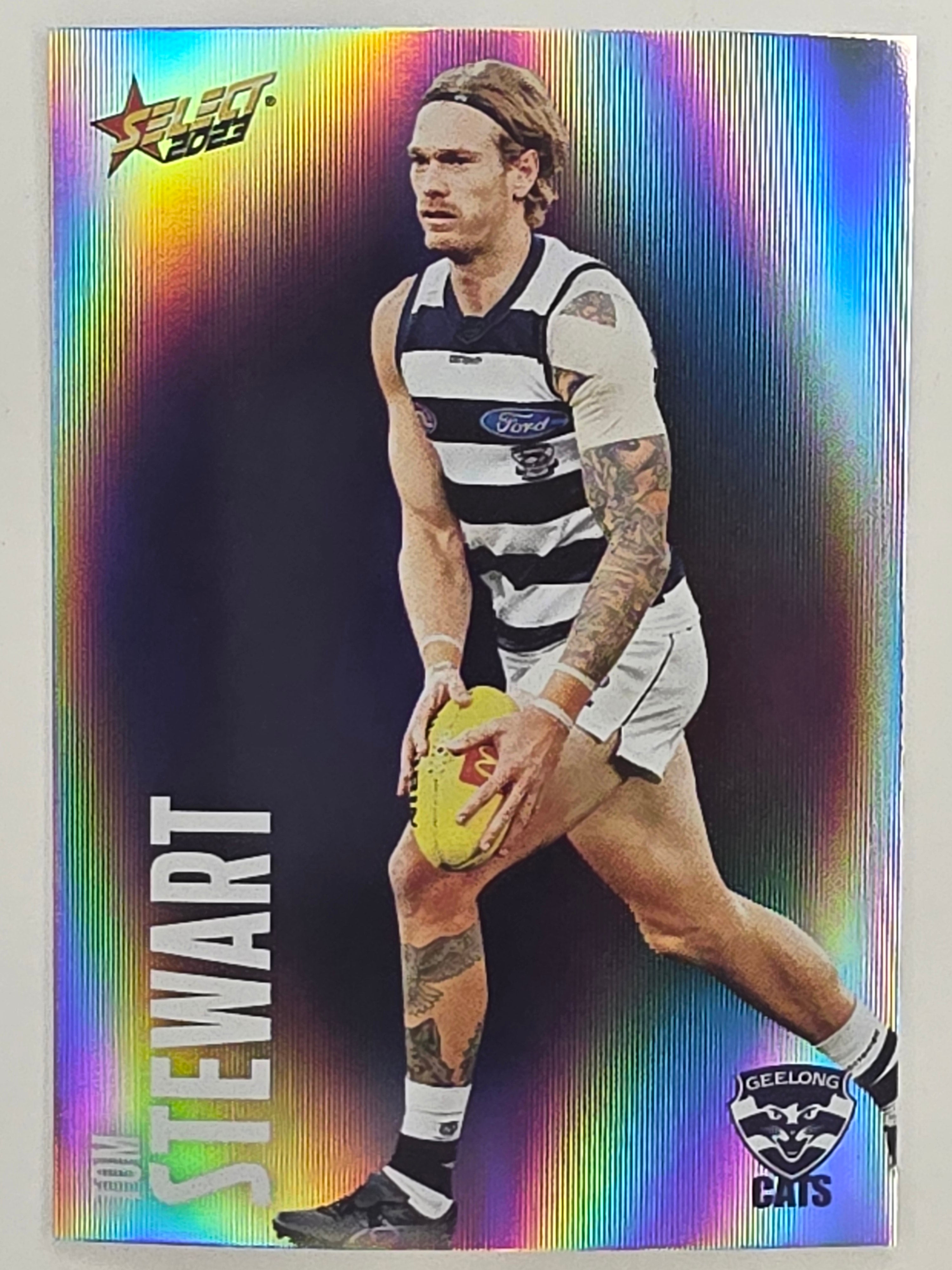 AFL 2023 Footy Stars Parallel Colour Spots #070 Tom Stewart Geelong Cats